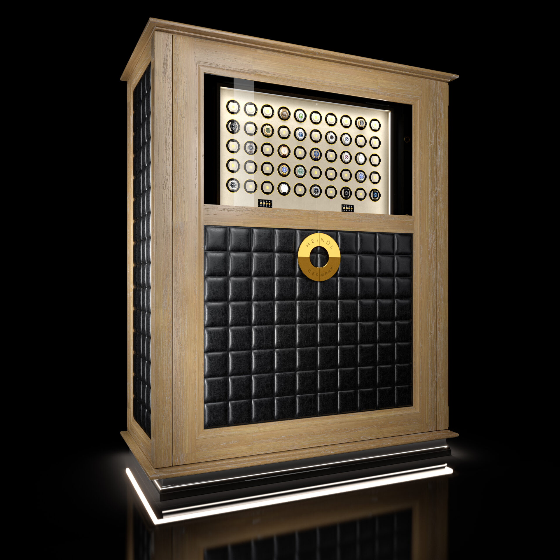 HEINDL_CAUDILLO-XXL-LUXE-SPY_lime-oak_open_V00e modern safe with woo - XXL - closed