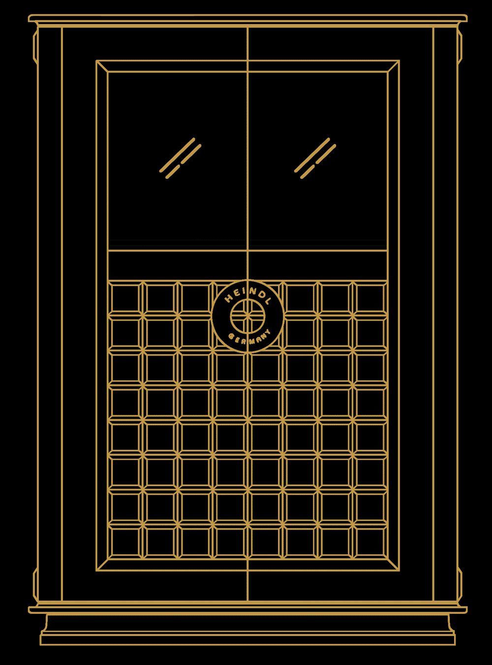 2d front drawing of XXL safe