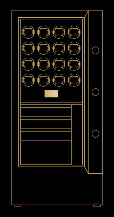 2d front drawing of M safe