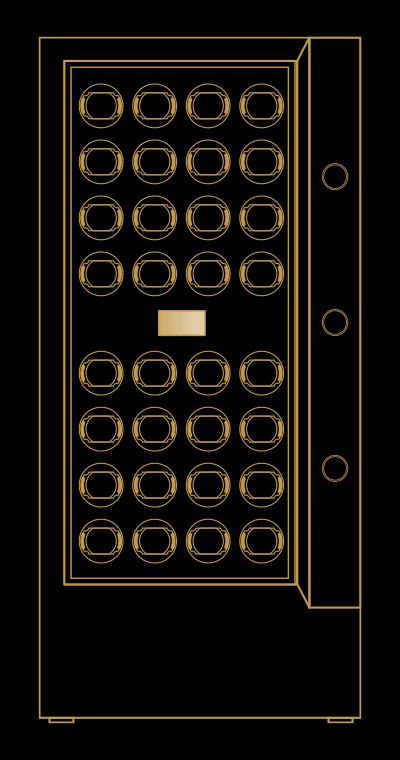 2d front drawing of M safe