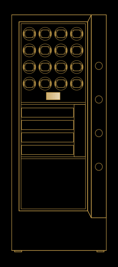 2d front drawing of M safe