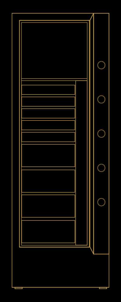 2d front drawing of M safe