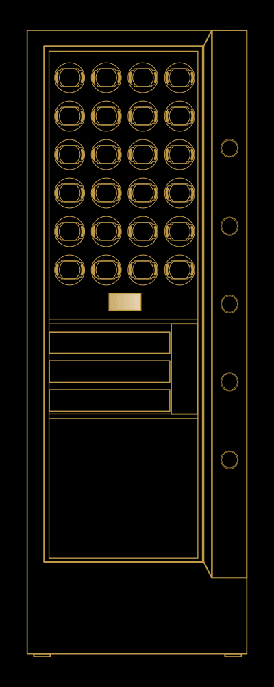 2d front drawing of M safe