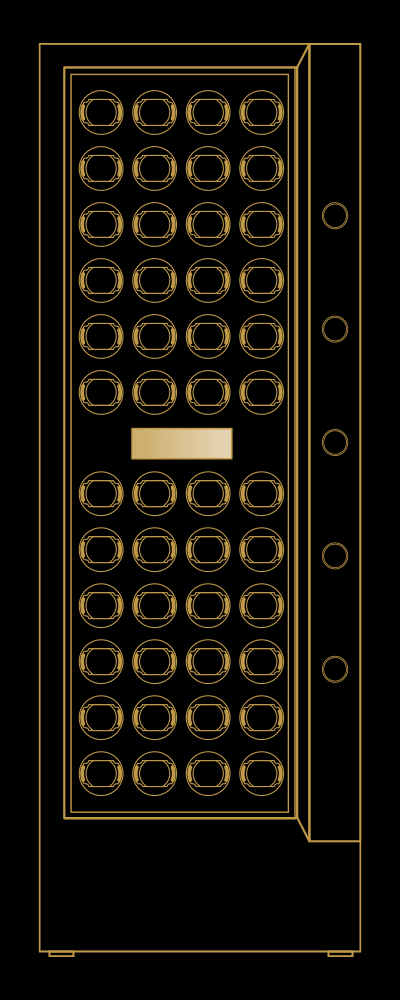 2d front drawing of M safe